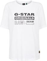 G-Star RAW Originals Label Regular T-Shirt - Wit - Dames