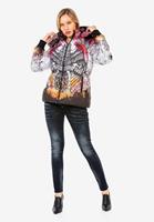 Cipo & Baxx Steppjacke mit knalligem Allover-Print