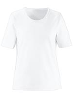 Shirt met ronde hals in wit van heine