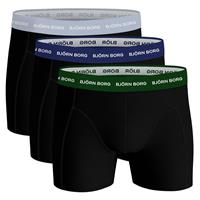 BJÖRN BORG Herren Boxershorts, 3er Pack - Pants, Cotton Stretch, Logobund Boxershorts schwarz Herren 