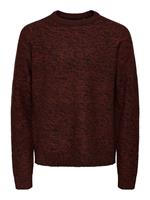 only&sons Only & Sons - Onshoyt Crew Multi Knit Burnt Henna - Strickpullover
