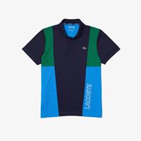 Lacoste Herren  Sport Poloshirt aus atmungsaktivem Piqué - Navy Blau / Grün / Blau / Weiß / Neongelb 
