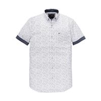 Vanguard overhemd wit print met korte mouwen