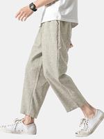 INCERUN Mens Oriental Cotton Linen Ankle-Length Pants