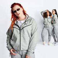 Nike Frauen Zip Hoodie Tech Fleece Essntl in grau