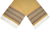CWI sjaal Gestreept dames 180 x 65 cm polyester okergeel
