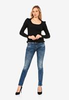 Cipo & Baxx Slim-fit-Jeans mit trendigen Kontrastnähten