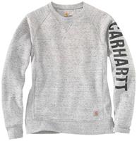 Carhartt  - Fleece sweatshirt met ronde hals en graphic op de mouw Zwart