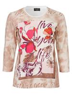 VIA APPIA DUE 3/4-Arm-Shirt mit floralem Muster