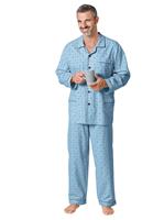 KINGsCLUB Heren Pyjama lichtblauw Größe