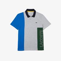 Lacoste Herren  Regular Fit Poloshirt aus Stretch-Baumwolle - Heidekraut Grau / Blau / Grün / Navy Blau 