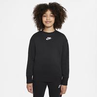 Nike Sportswear Club Fleece Sweatshirt met ronde hals voor meisjes - Zwart