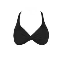 Seafolly - Women's Collective Wrap Front F Cup Bra - Bikinitop, zwart