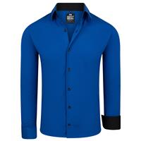 Rusty Neal heren overhemd basic kobalt | Slim fit | Italian-Style.nl, 