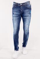 True Rise Jeans slim fit met paint splatter dc