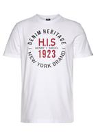 H.I.S Shirt met ronde hals met merkprint
