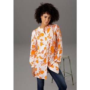 Aniston CASUAL Lange blouse met grafische bloemenprint in topactuele kleurencombinaties