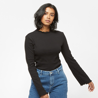 Urban Classics Curvy ribgebreide top zwart