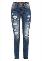 Cipo & Baxx Slim-fit-Jeans mit lässigen Destroyed-Elementen