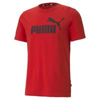 Puma Essentials Logo Tee rot/schwarz Größe M