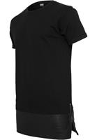 Urban Classics T-Shirt »Long Zipped Synthetic Leather Bottom Tee«