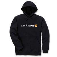 carhartt Signature Logo Hooded Sweatshirt Carbon Heather Heren