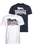 Lonsdale T-Shirt Lonsdale Herren T-Shirt Doppelpack Loscoe Adult