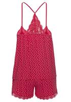 s.Oliver RED LABEL Beachwear Shortama met hartjesprint en kant