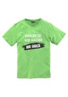 KIDSWORLD T-Shirt "WOLLEN IST WIE MACHEN...."