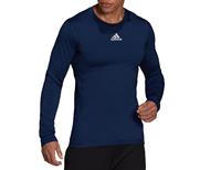 Adidas - Techfit Warm Long Sleeve Top - Blauw Compressieshirt