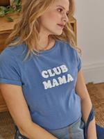VERTBAUDET T-shirt met tekst, zwangerschap en borstvoeding, van biologisch katoen blauw
