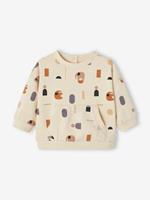 VERTBAUDET Molton baby sweatshirt lichtbeige met print