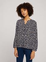 Tom Tailor Gedessineerde blouse met LENZING(TM) ECOVERO(TM), navy dotted design