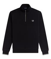 fredperry Fred Perry - Half Zip Black - Strickpullover