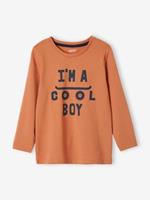 Vertbaudet Jungen Shirt, Schriftzug Oeko Tex orange