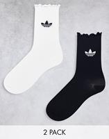 Adidas Originals Sokken met labeldetail in een set van 2 paar
