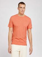 TOM TAILOR Gestreept T-shirt met borstzak aan de voorkant, soft peach orange grindle