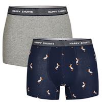 Happy Shorts 2-pack boxershorts heren ooievaar print