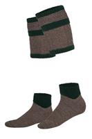Country Socks Trachtenloferl braun grün 005580