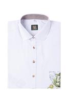 OS-Trachten Trachtenhemd langarm weiß bedruckt slimfit 008545