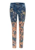 Cipo & Baxx Slim-fit-Jeans in modischem Handpaint-Design