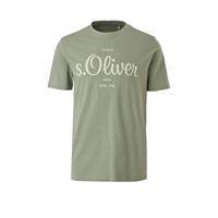 s.Oliver T-shirt met logo khakigroen