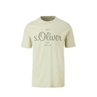 s.Oliver T-shirt met logo lichtgroen