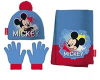 Arditex winterset Mickey Mouse 44 46 cm katoen blauw 3 delig
