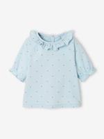 VERTBAUDET T-shirt met kraagje voor baby's blauw bedrukt