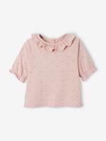 VERTBAUDET T-shirt met kraagje voor baby's roze met print