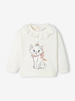 Disney Animals Mädchen Baby Sweatshirt mit Kragen Disney ARISTOCATS MARIE weiß