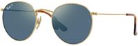 Ray Ban Round RB8247 9217T0 50 demigloss brushed gold / polar blue mirror gold