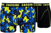 Zaccini boxershort 2-pack blue camo, black and lime