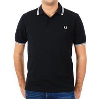 Sportus.nl Fred Perry - Twin Tipped Polo - Navy Blauw/ Wit